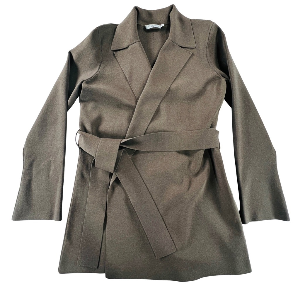 MM.LaFleur Merritt Jardigan Women XL Ash Brown Knit Wrap Jacket Cardigan Blazer